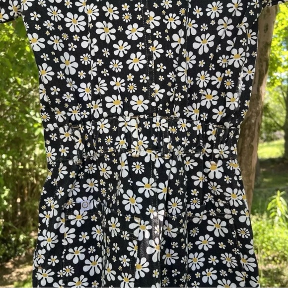 Big Bud Press Black Lazy Daisy Short Sleeve Jumpsuit Size XS - Picture 7 of 7